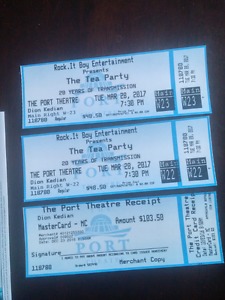2 tix The Tea Party - Mar 28/Port Theatre, Nainamo BC