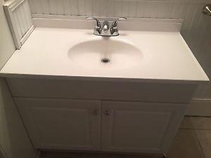 36" vanity and top/sink (faucet not included)