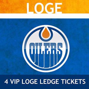 4 Loge Ledge VIP Oilers Seats (Wild, Coyotes, and