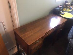 ACCENT TABLE WITH 6 DRAWERS ANTIQUE