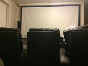 BLACK MOVIE THEATRE CHAIRS/RECLINERS