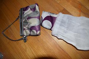 COACH clutch purse with matching scarf