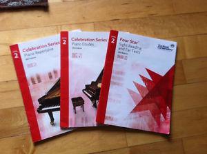 Celebration Series Piano books level 2, and Level 1