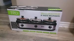 Crock pot, three inserts! Great for entertaining
