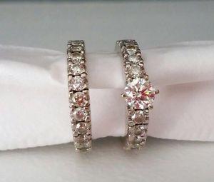 Diamond ring engagement set