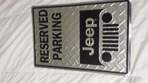 Jeep parking sign