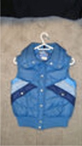 Ladies Blue Down Vest Size 8