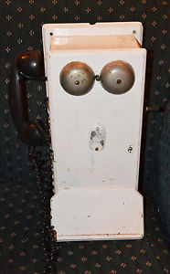 Large antique wall phone