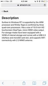 Microsoft Surface RT gb