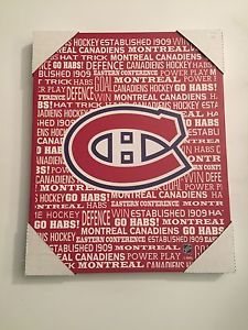 Montreal Canadiens Typography Framed Canvas Art Print (New)