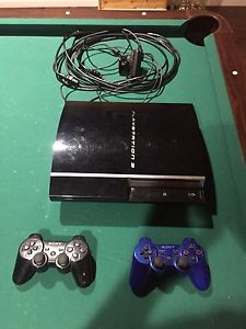 PlayStation 3 with games 2 controllers