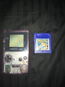 Pokemon, purple game boy colour. Pokemon blue version