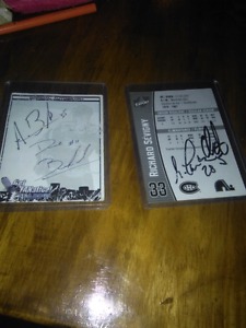 Signed hockey cards