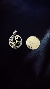Silver Celtic Triskele Moon Pendant