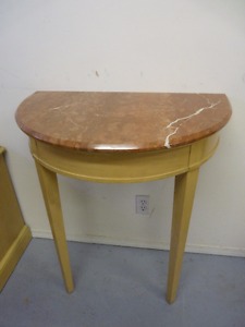 Two Marble Top Wall Tables