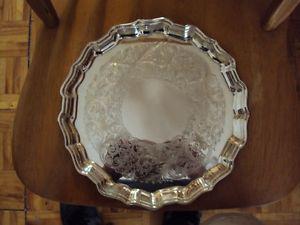 Vintage Silver Plated Serving Tray