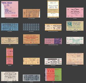 Wanted: Old Vancouver Concert Ticket Stubs Wanted