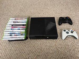 Xbox 360 E with 2 Wireless controllers, Kinect & 12 games
