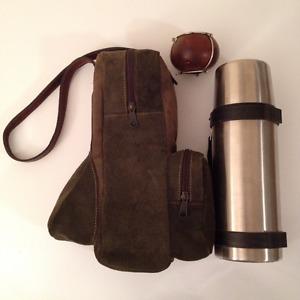 YERBA MATE LEATHER CARRY CASE FROM ARGENTINA