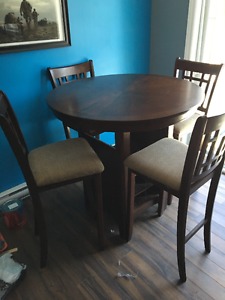 pub style table and chairs
