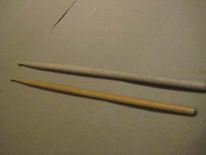 rockband drum sticks. One pair. Wooden. Length 16 inches. $8