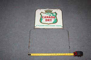 vintage Canada Dry rack topper frame metal sign