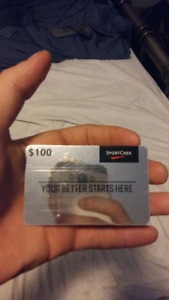100$ Sports chek gc for sale