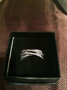 14k white gold sterling silver ring