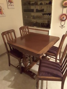 Antique Table 4 chairs