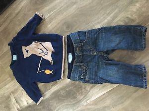 Baby gap boys sweater and jeans