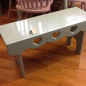 Blue Country wood bench