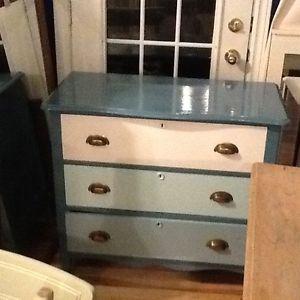 Blue wood dresser