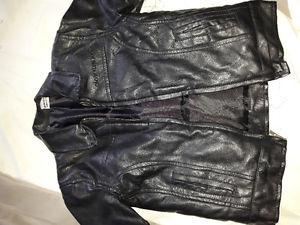 Calvin Klein jeans leather jacket 3t