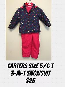 Carters size 5-6 snowsuit