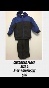 Children's Place size 4 snowsuit