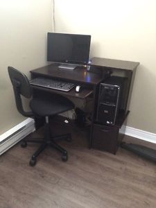 Computer desk and chair