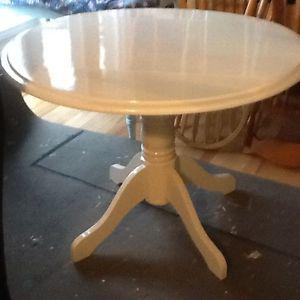 Cream wood table