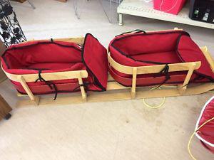 Double Baby Sled with Cushions