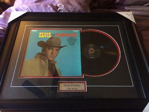 Elvis sings Flaming Star Framed Record