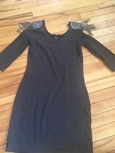 H&M dress with embellished shoulders size small, 10$ OBO