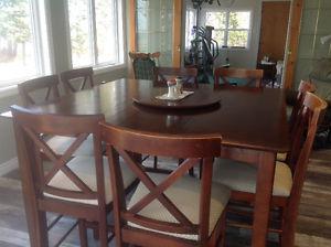Pub height dining table and chairs