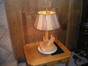 Quebec folk art lamp