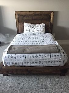 Rustic bed frame/headboard
