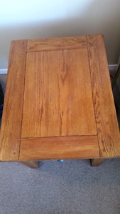 Rustic oak side table