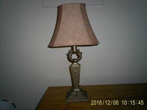 Suade type shade lamp