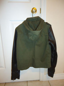 Urban Outfitters Faux Leather Sleeve Jacket- Medium