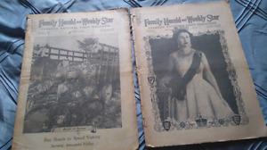 Vintage newspapers/magazines