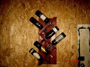 Wall mounted wine rack