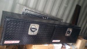 Weathergard aluminum tool box black new 12 x 16 x 64"