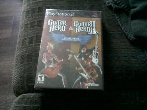 new, sealed copy guitar hero 1 and 2 dual pack